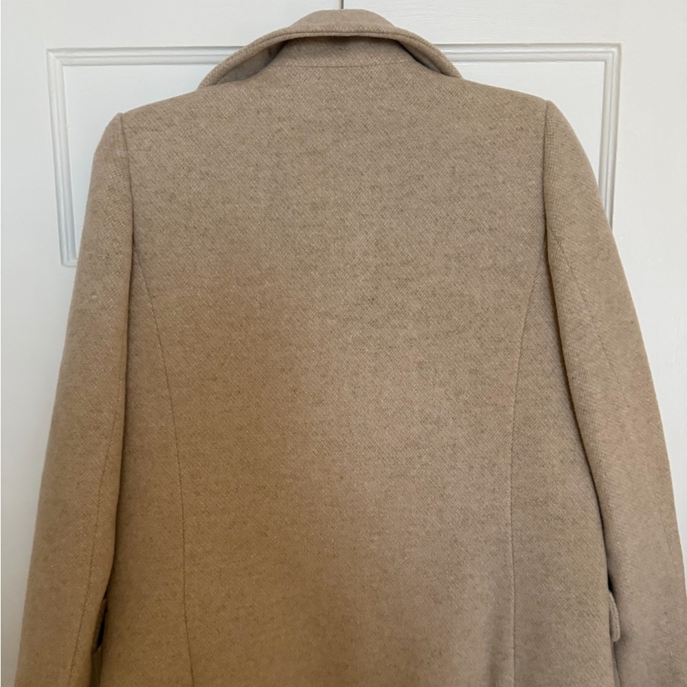 Mango Tan Wool Blend Coat View 4